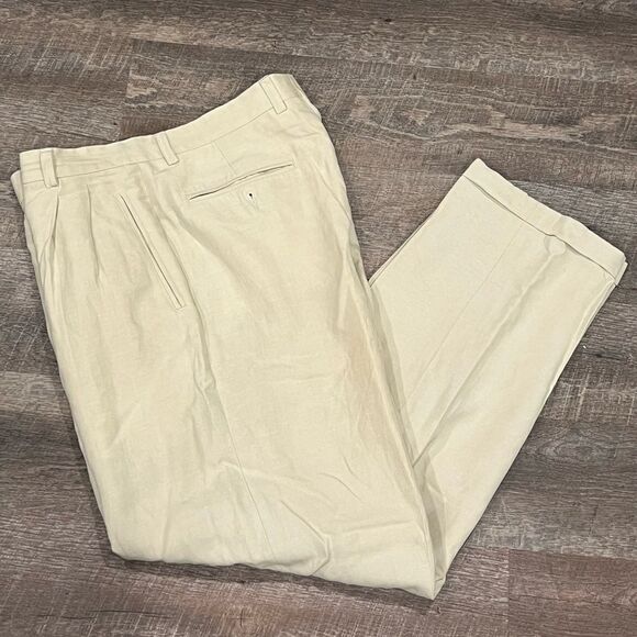 Claiborne Men's Silk/Linen Pants - Picture 2 of 5